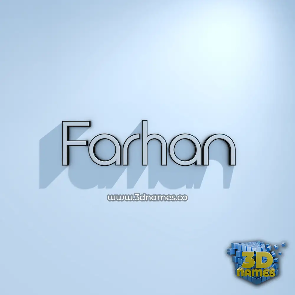 farhan in White Logo Cold style - 3D name wallpaper