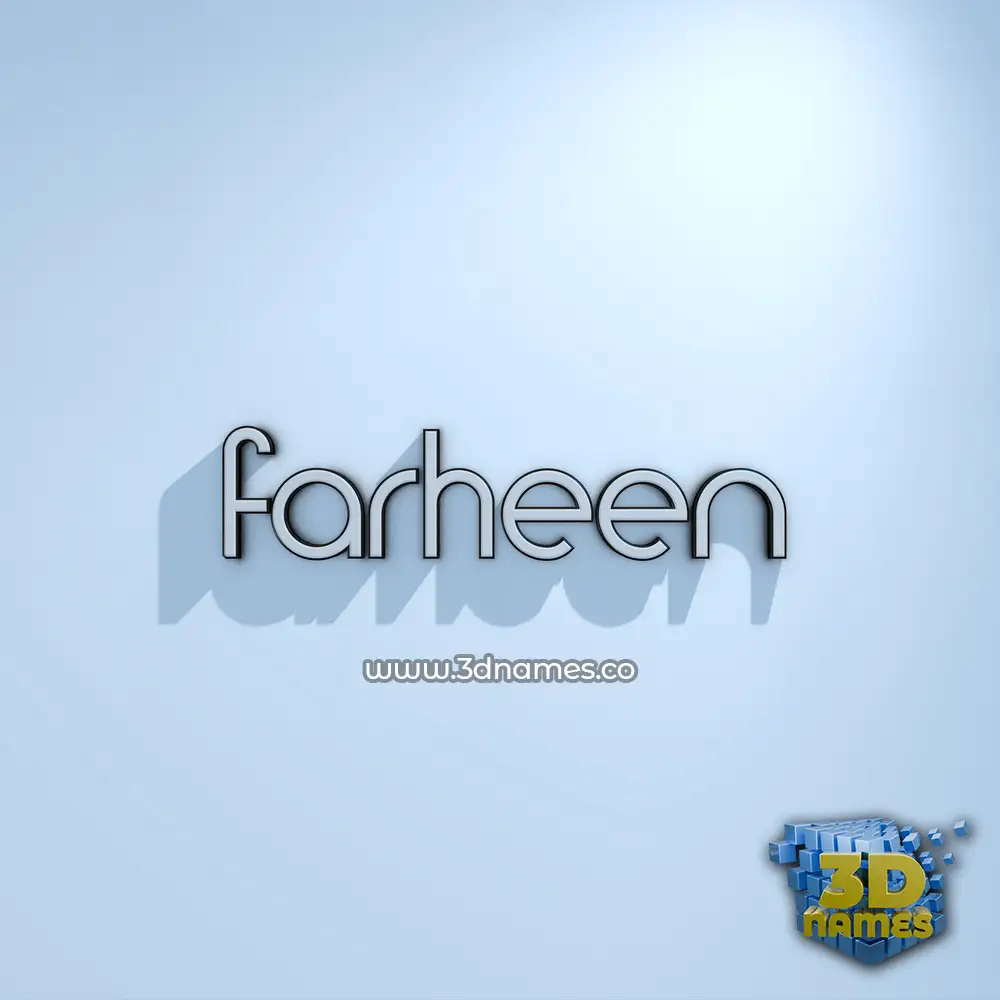 farheen in White Logo Cold style - 3D name wallpaper