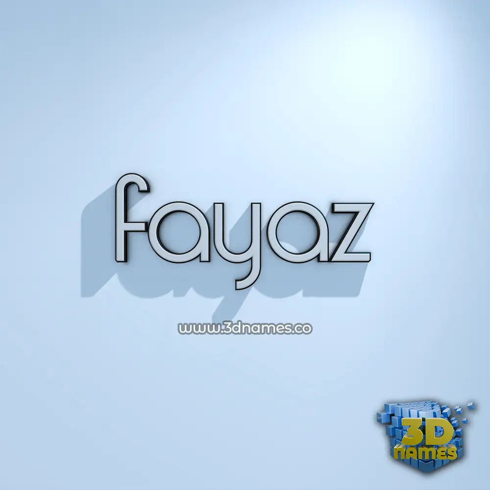 fayaz in White Logo Cold style - 3D name wallpaper