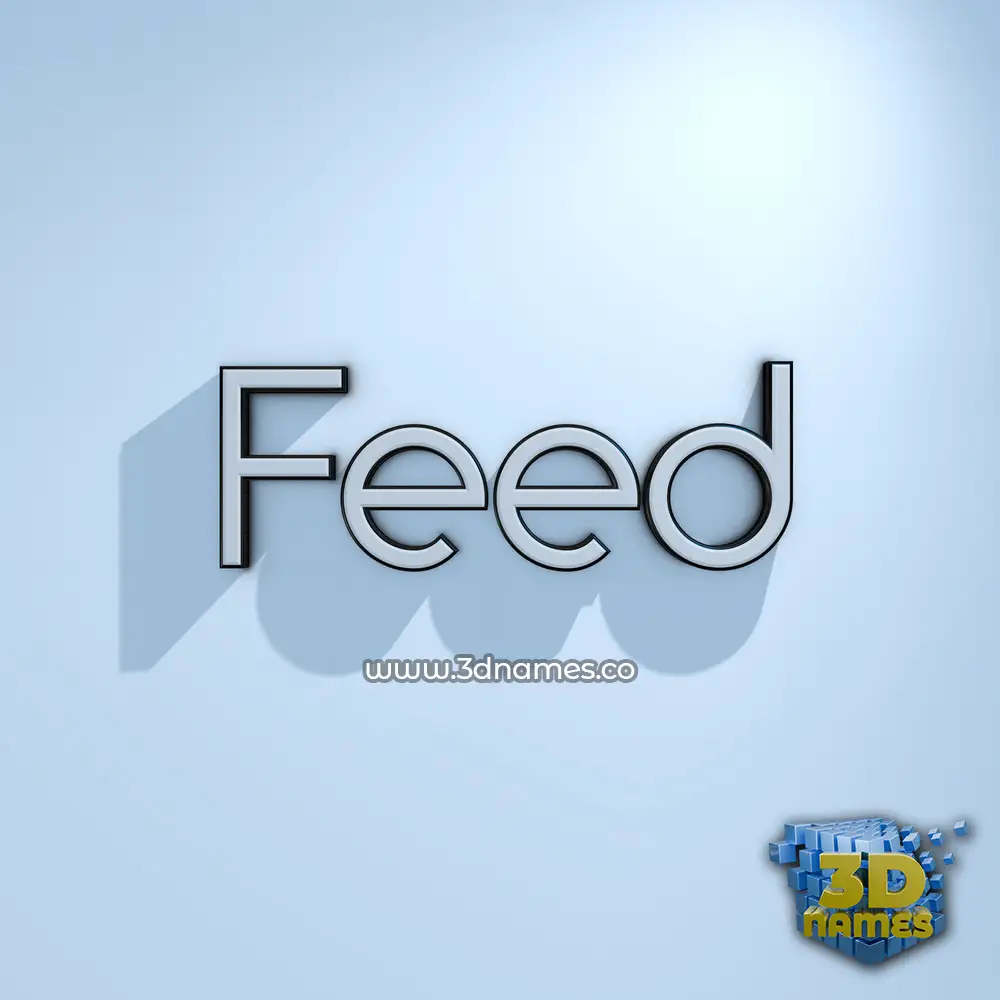 feed in White Logo Cold style - 3D name wallpaper