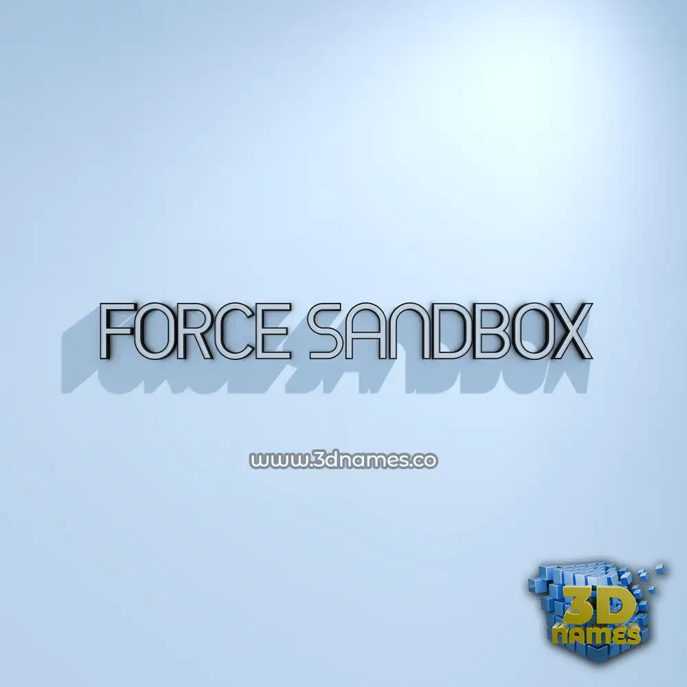 force sandbox in White Logo Cold style - 3D name wallpaper