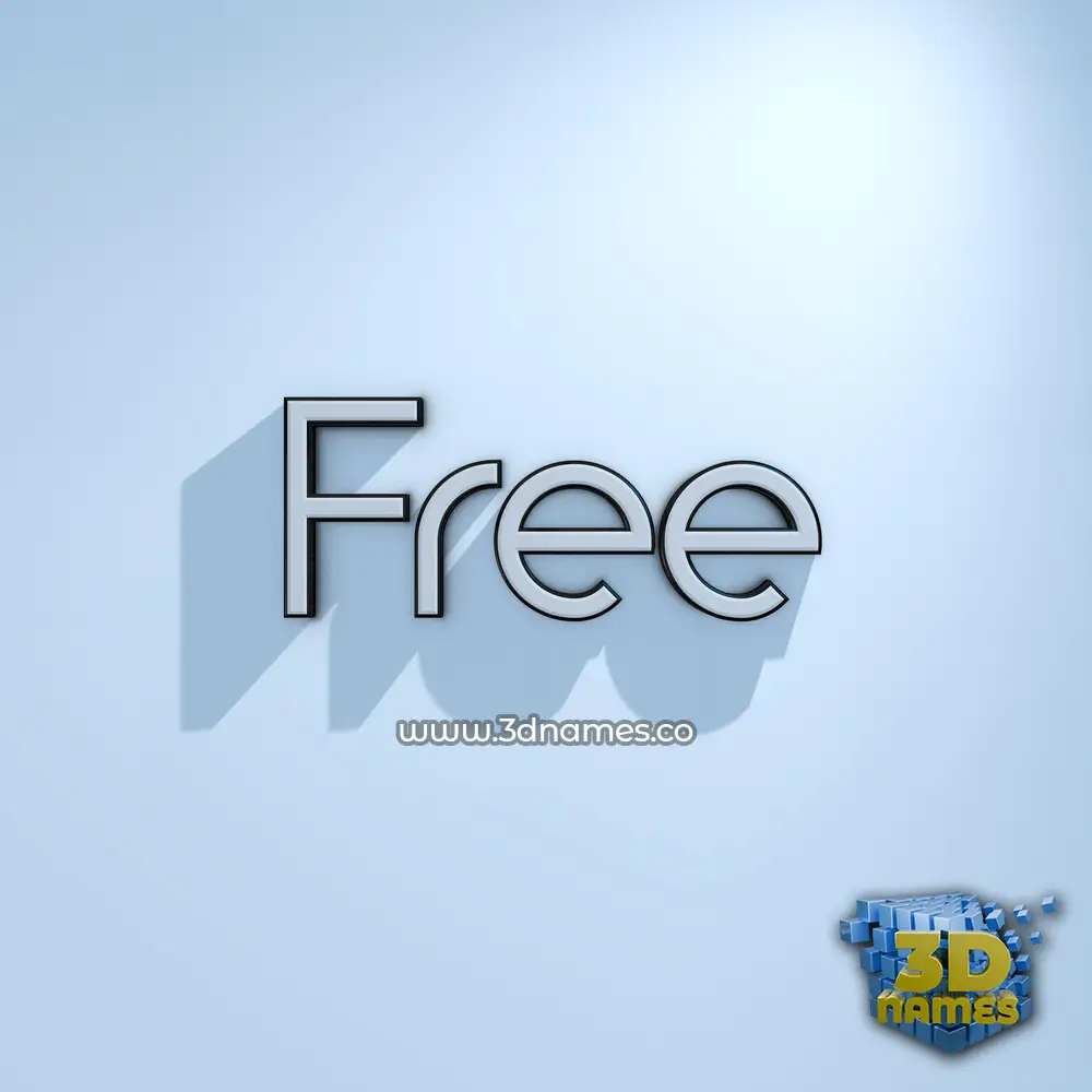 free in White Logo Cold style - 3D name wallpaper