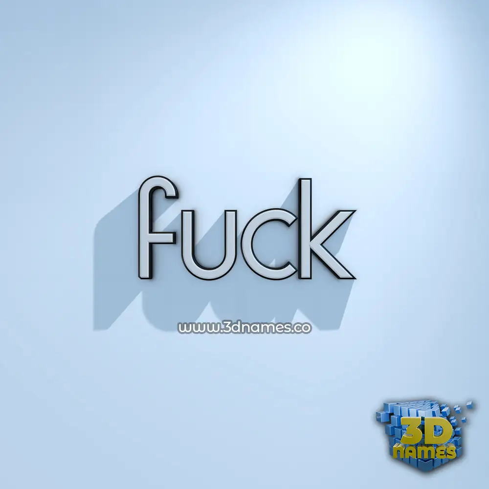fuck in White Logo Cold style - 3D name wallpaper