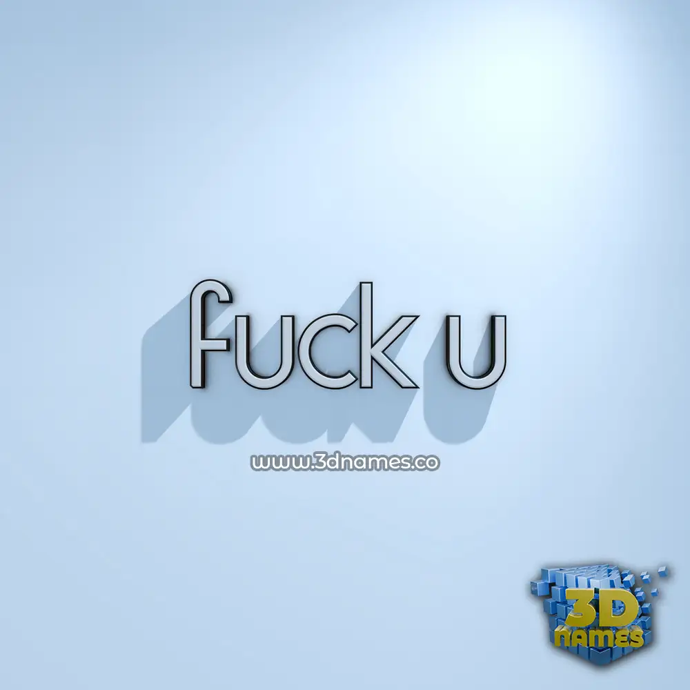 fuck u in White Logo Cold style - 3D name wallpaper