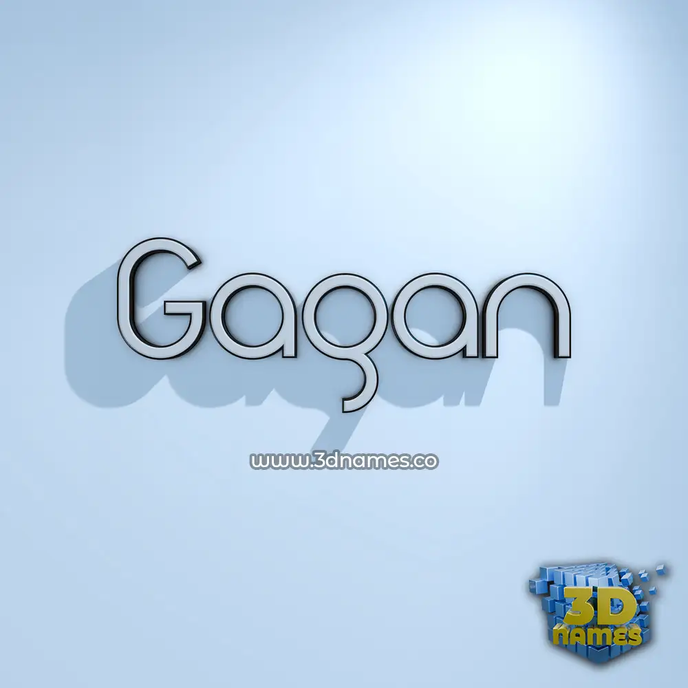 gagan in White Logo Cold style - 3D name wallpaper