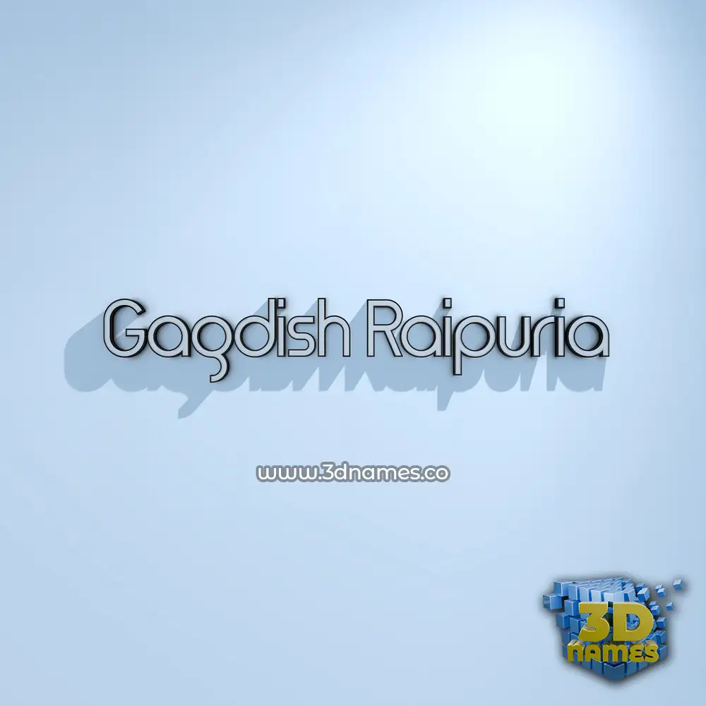 gagdish raipuria in White Logo Cold style - 3D name wallpaper