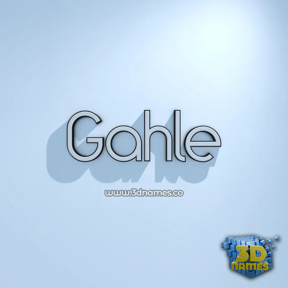 gahle in White Logo Cold style - 3D name wallpaper