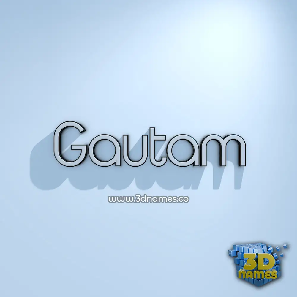 gautam in White Logo Cold style - 3D name wallpaper