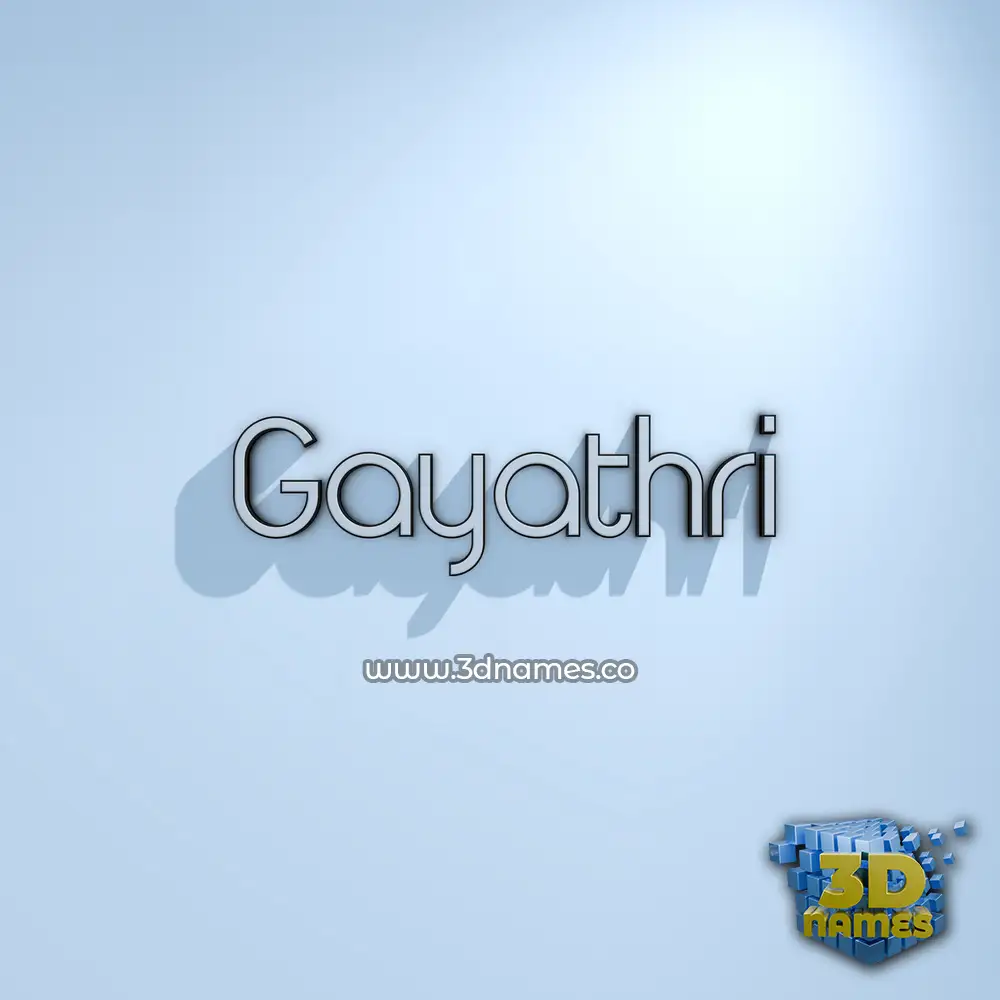 gayathri in White Logo Cold style - 3D name wallpaper