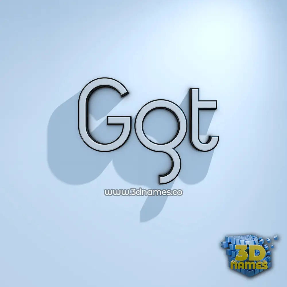 ggt in White Logo Cold style - 3D name wallpaper