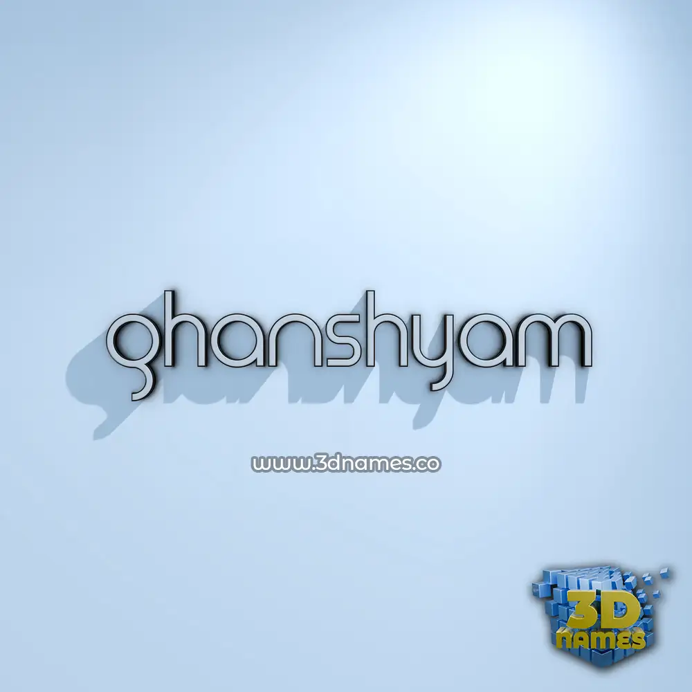 ghanshyam in White Logo Cold style - 3D name wallpaper