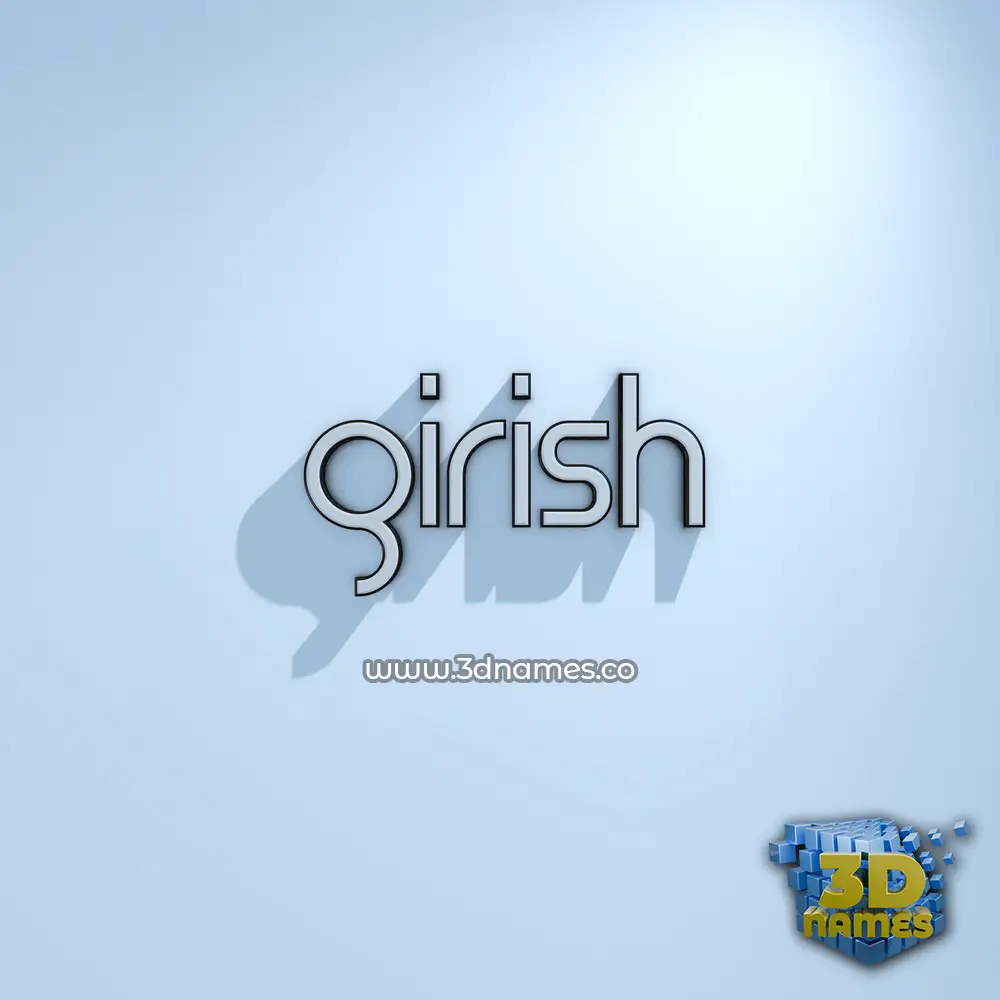 girish in White Logo Cold style - 3D name wallpaper