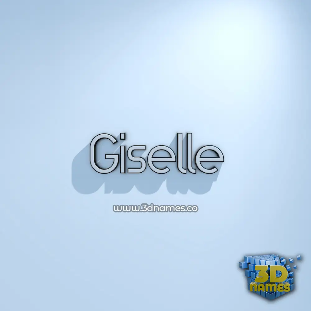giselle in White Logo Cold style - 3D name wallpaper