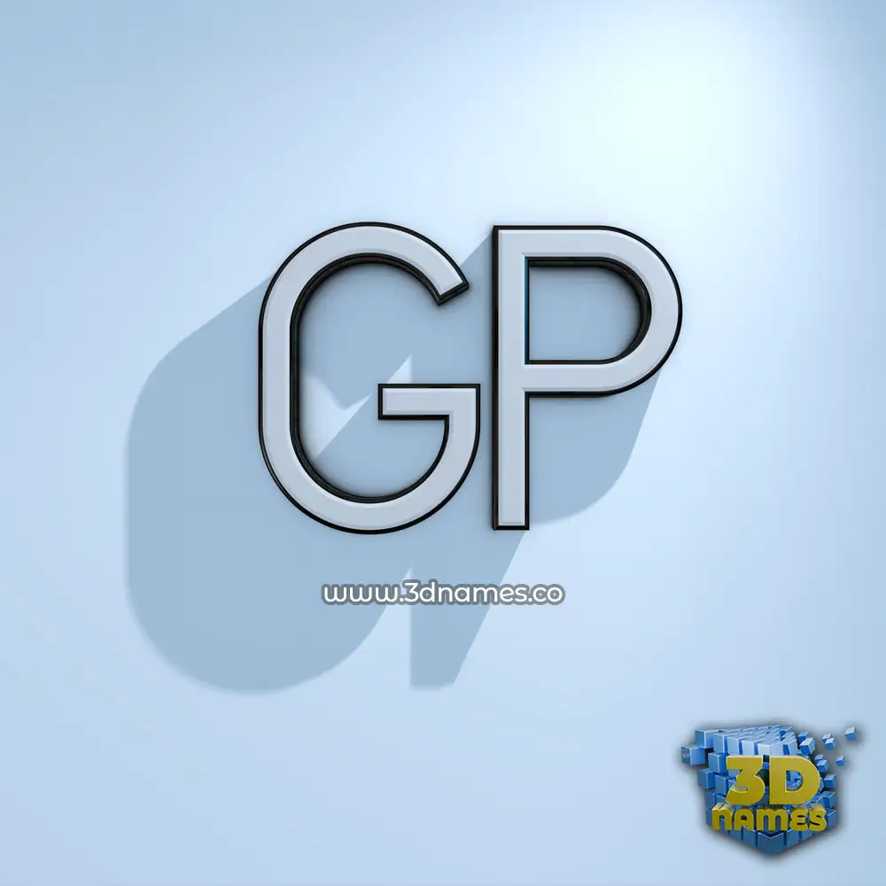 gp in White Logo Cold style - 3D name wallpaper