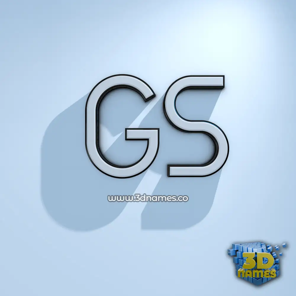 gs in White Logo Cold style - 3D name wallpaper