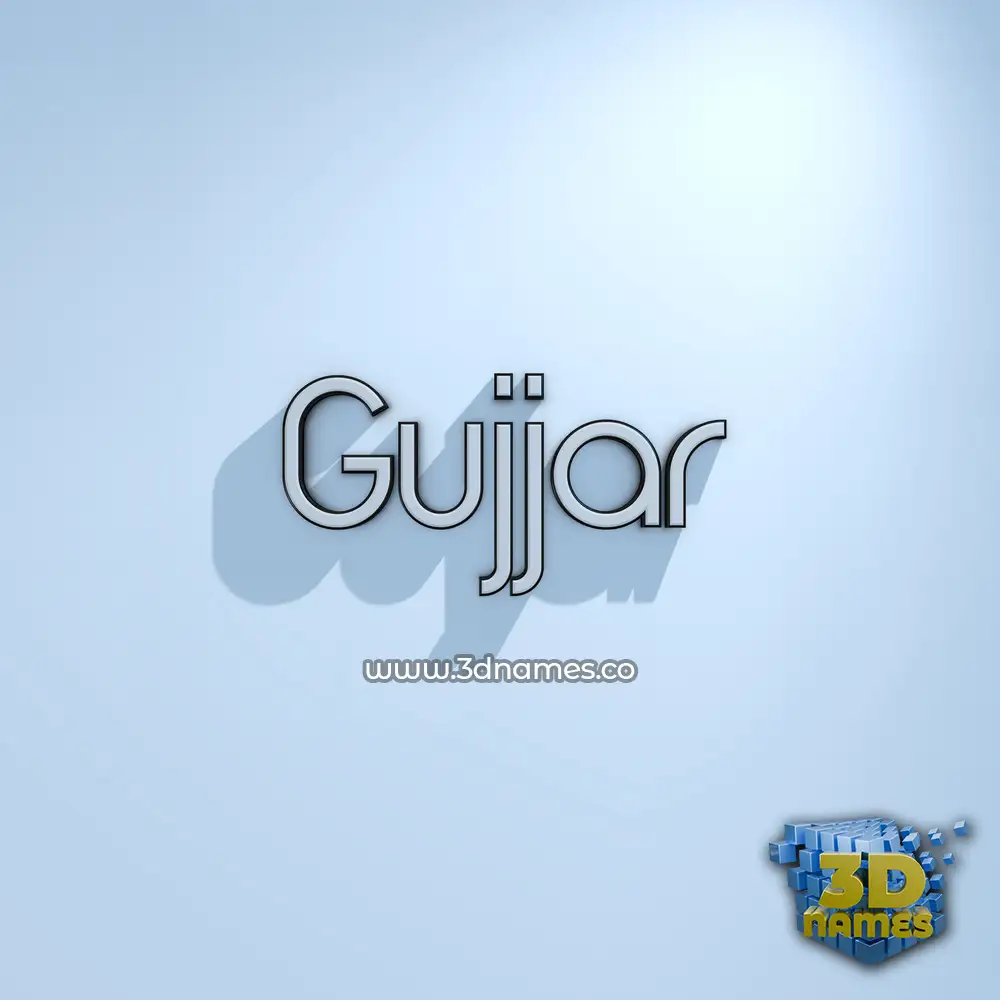 gujjar in White Logo Cold style - 3D name wallpaper