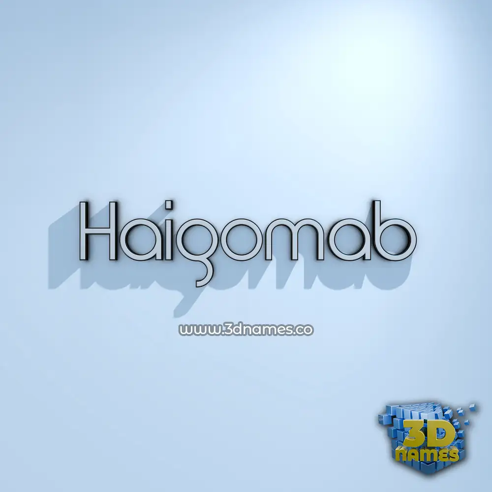 haigomab in White Logo Cold style - 3D name wallpaper