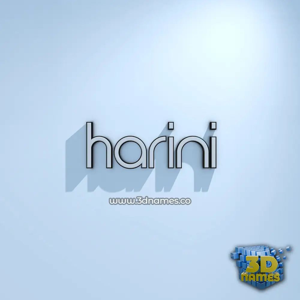 harini in White Logo Cold style - 3D name wallpaper