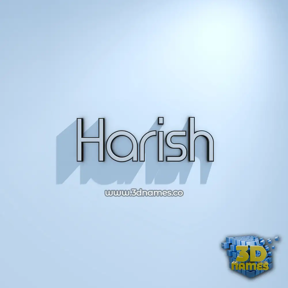 harish in White Logo Cold style - 3D name wallpaper