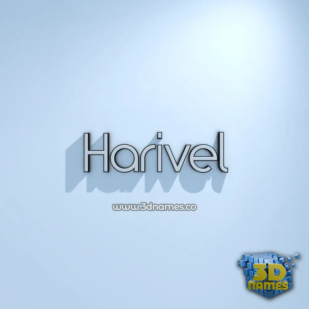 harivel in White Logo Cold style - 3D name wallpaper