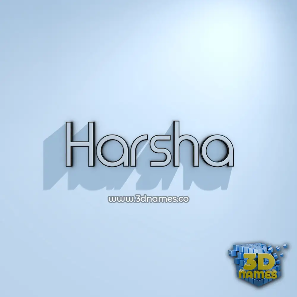 harsha in White Logo Cold style - 3D name wallpaper