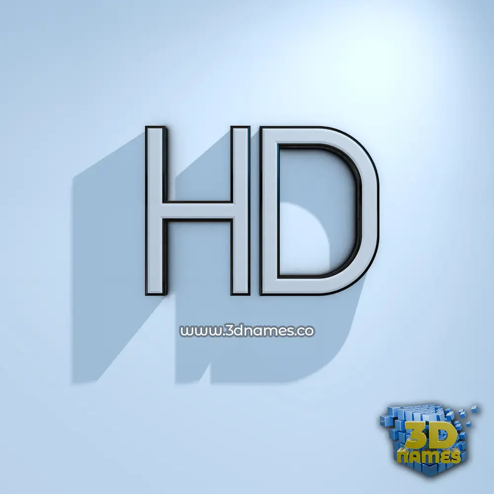 hd in White Logo Cold style - 3D name wallpaper