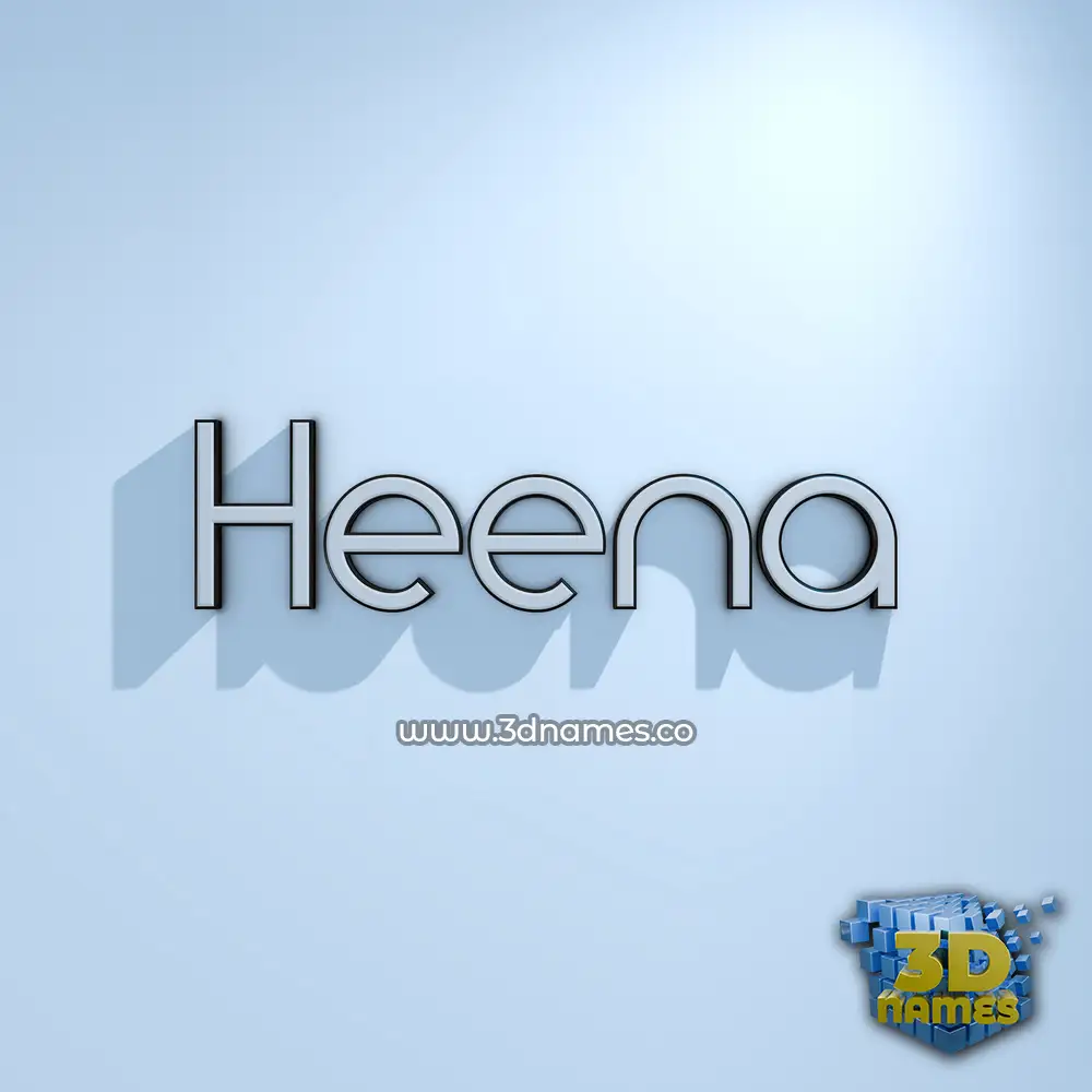heena in White Logo Cold style - 3D name wallpaper