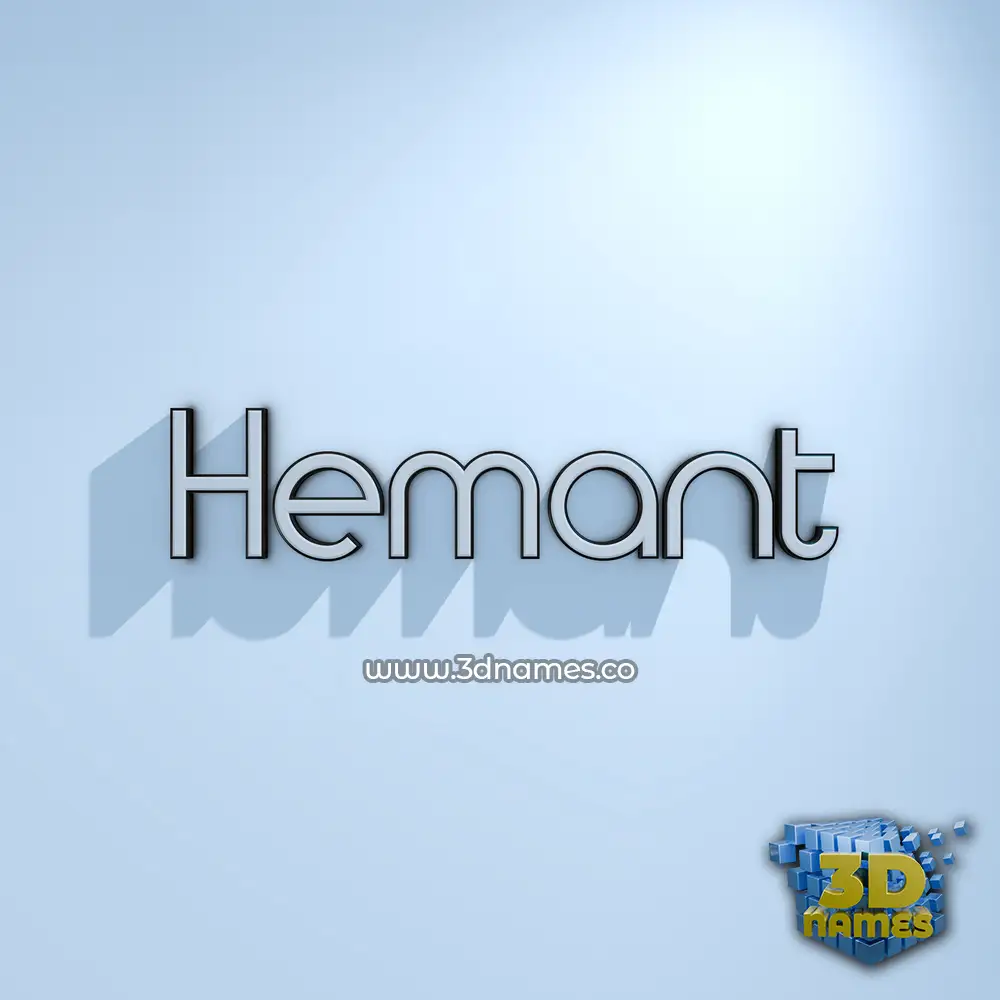 hemant in White Logo Cold style - 3D name wallpaper