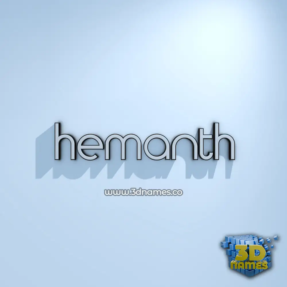 hemanth in White Logo Cold style - 3D name wallpaper