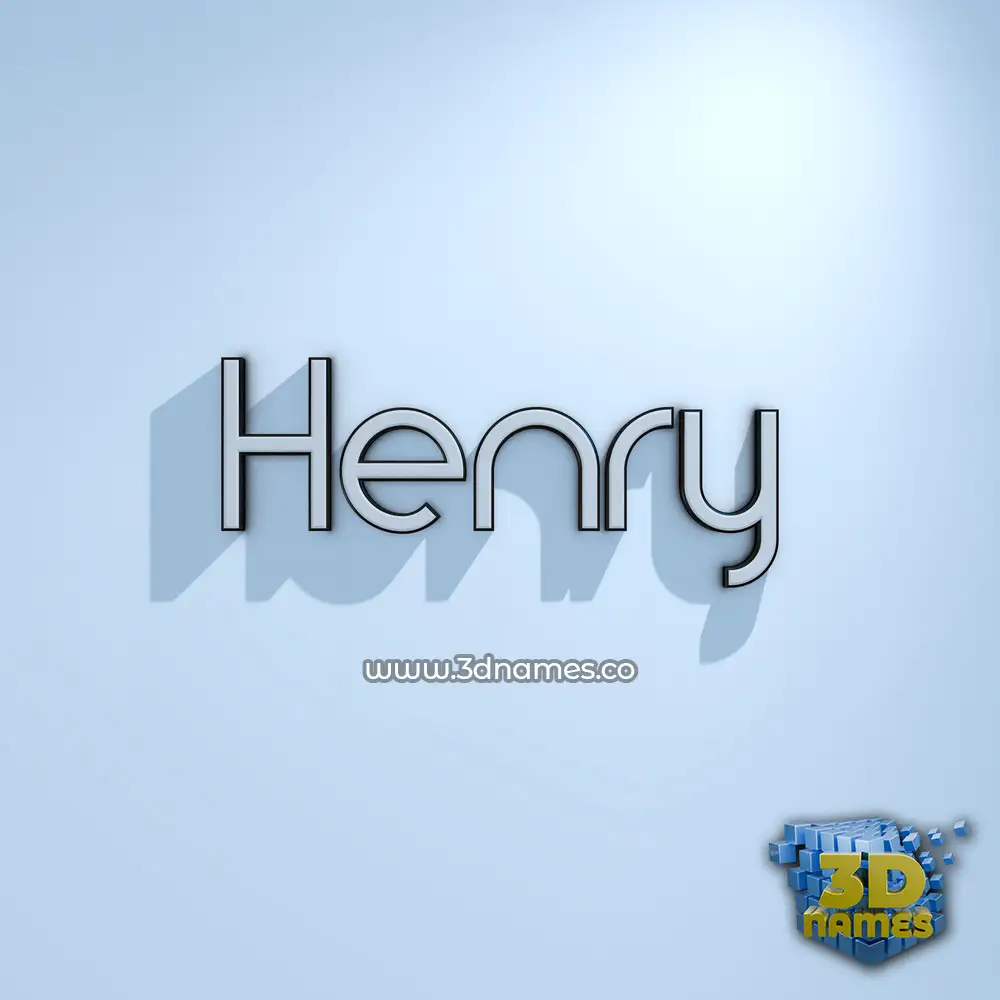 henry in White Logo Cold style - 3D name wallpaper