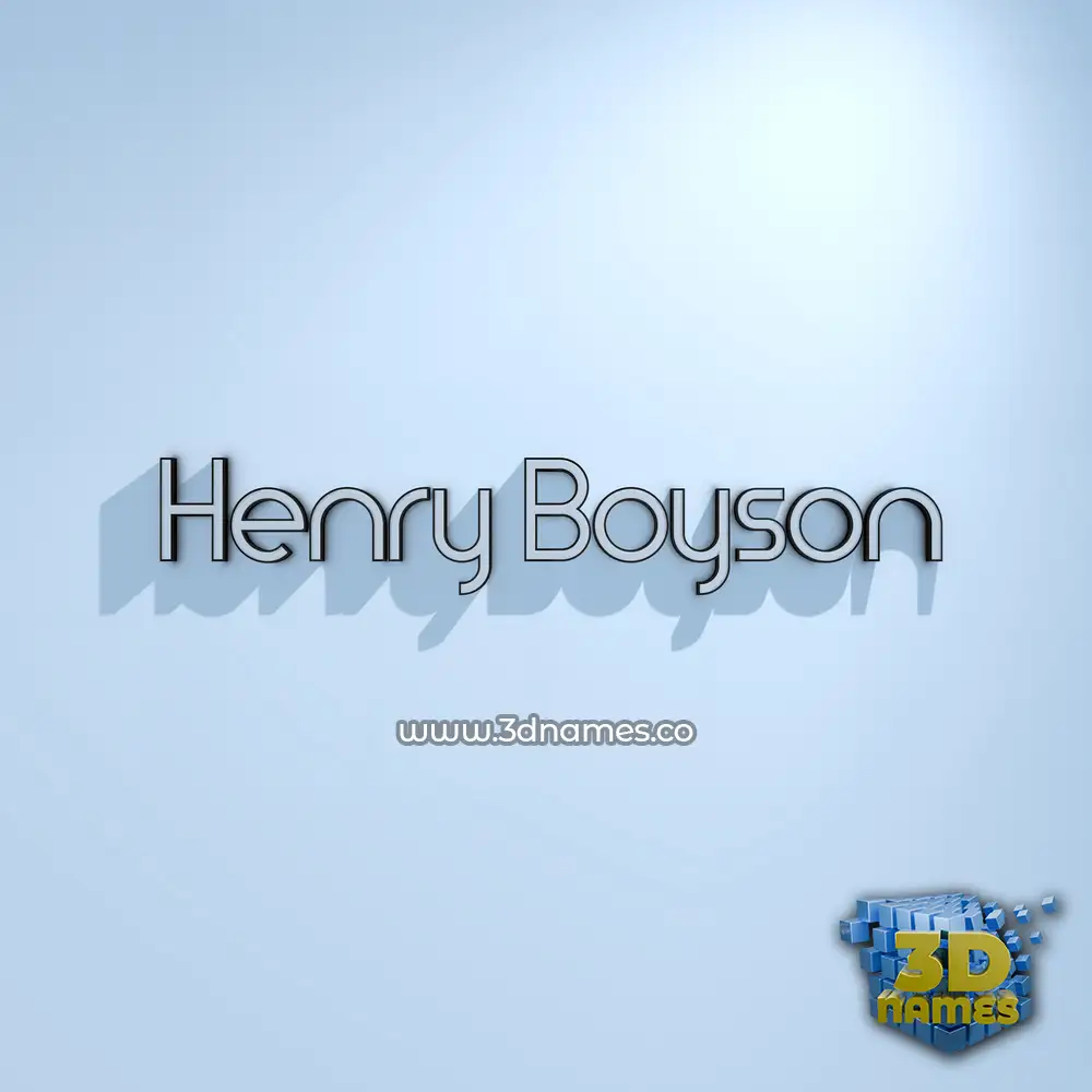 henry boyson in White Logo Cold style - 3D name wallpaper