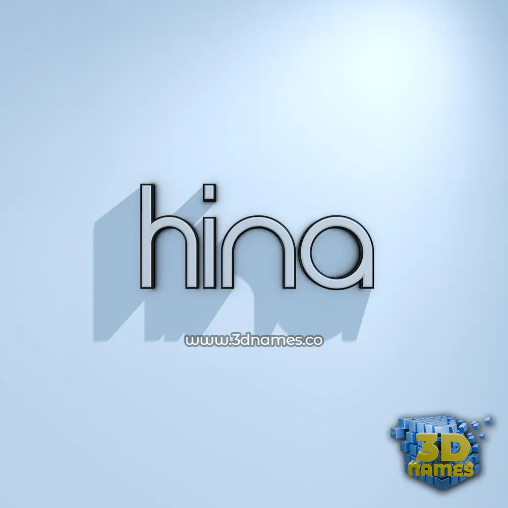 hina in White Logo Cold style - 3D name wallpaper
