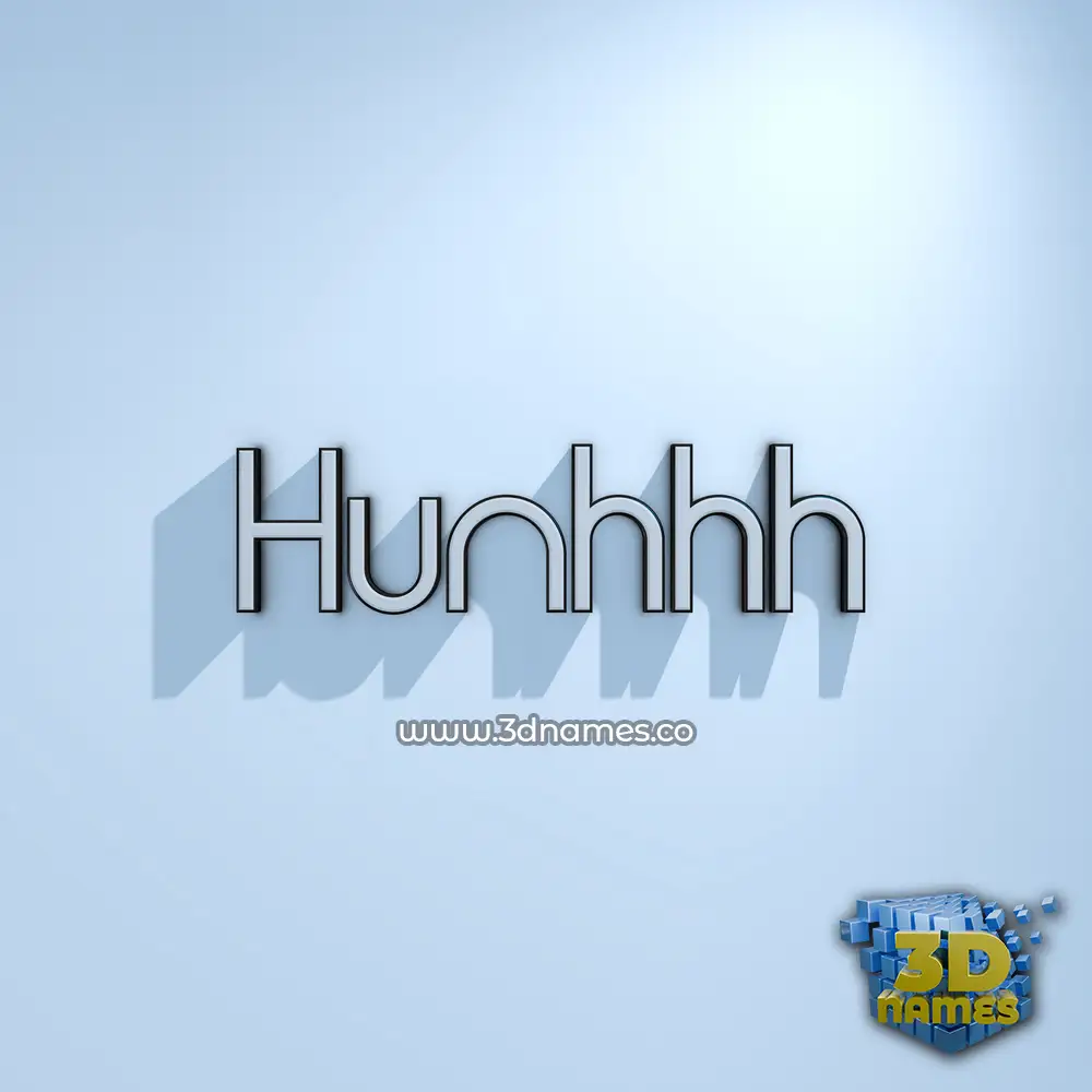 hunhhh in White Logo Cold style - 3D name wallpaper