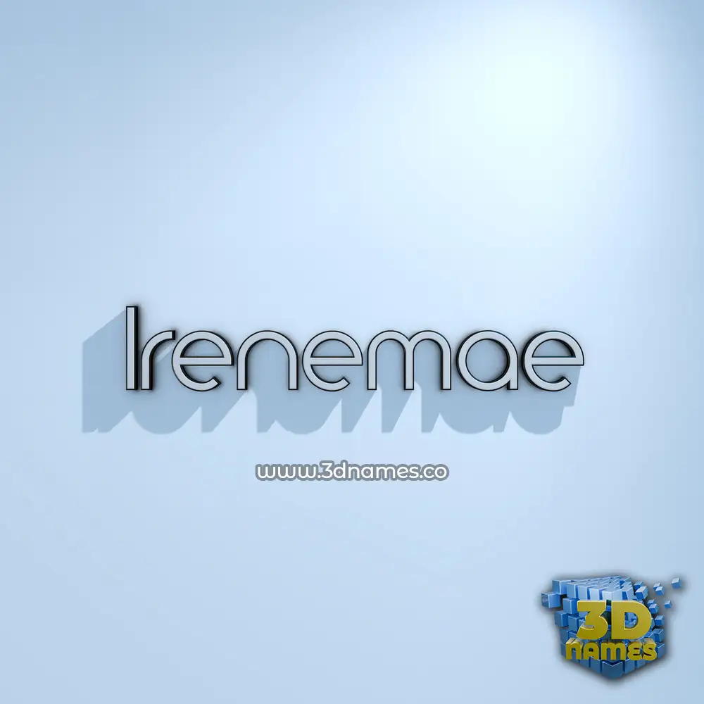 irenemae in White Logo Cold style - 3D name wallpaper