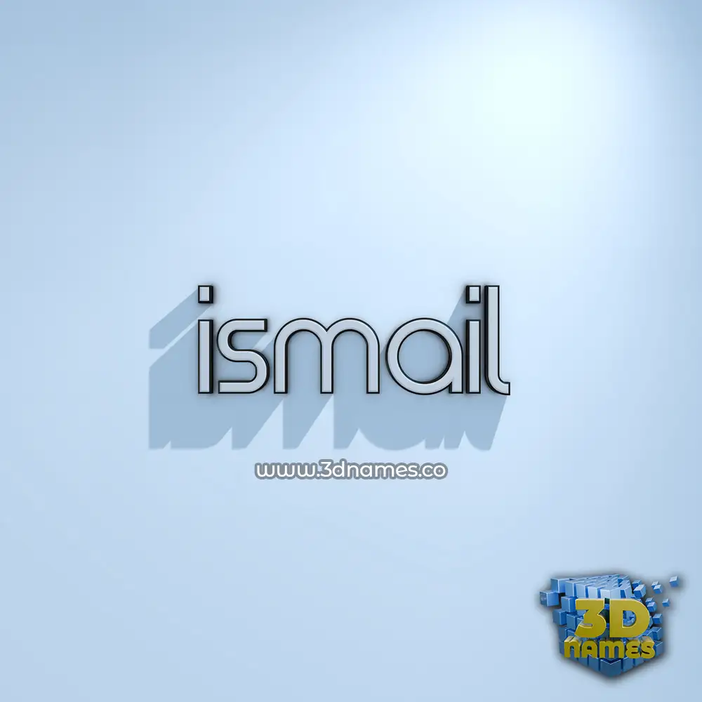 ismail in White Logo Cold style - 3D name wallpaper