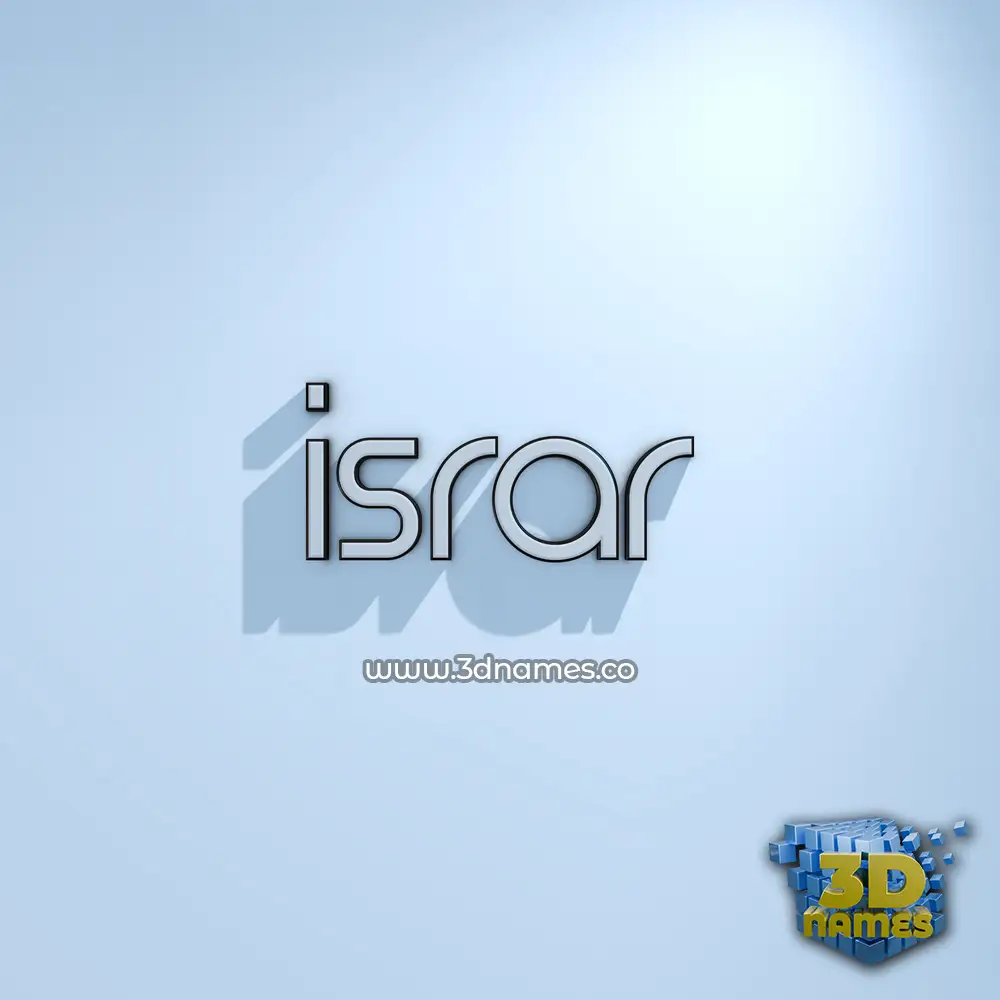 israr in White Logo Cold style - 3D name wallpaper