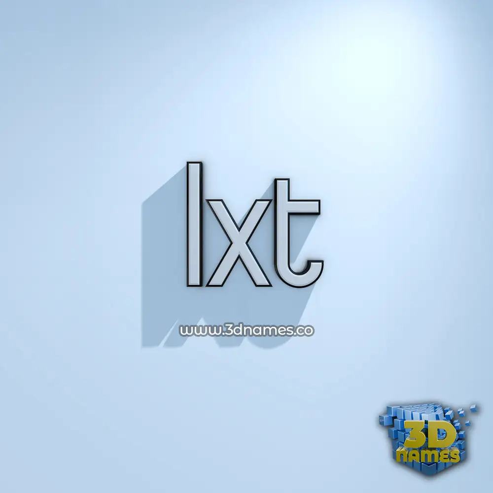 ixt in White Logo Cold style - 3D name wallpaper