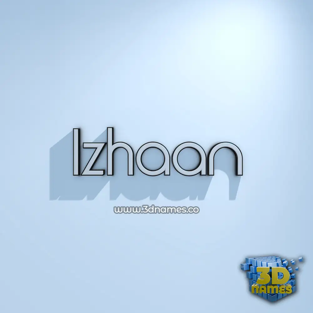 izhaan in White Logo Cold style - 3D name wallpaper