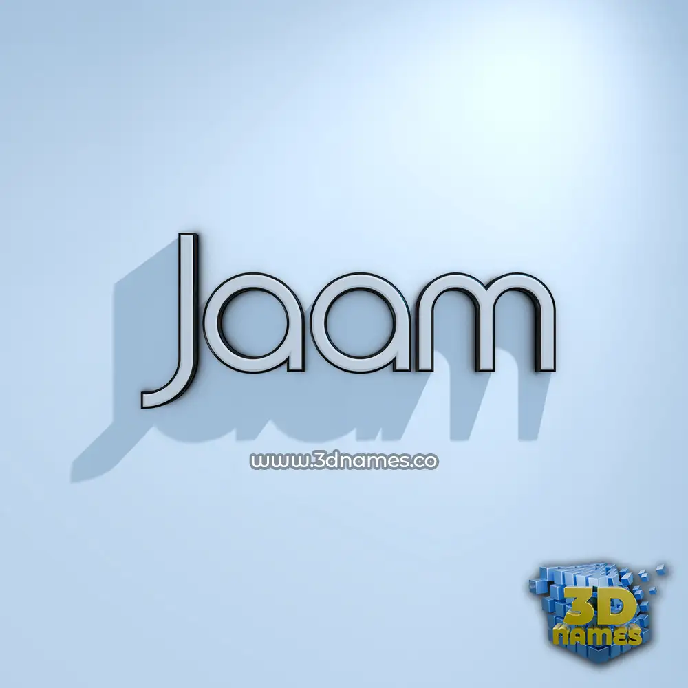 jaam in White Logo Cold style - 3D name wallpaper