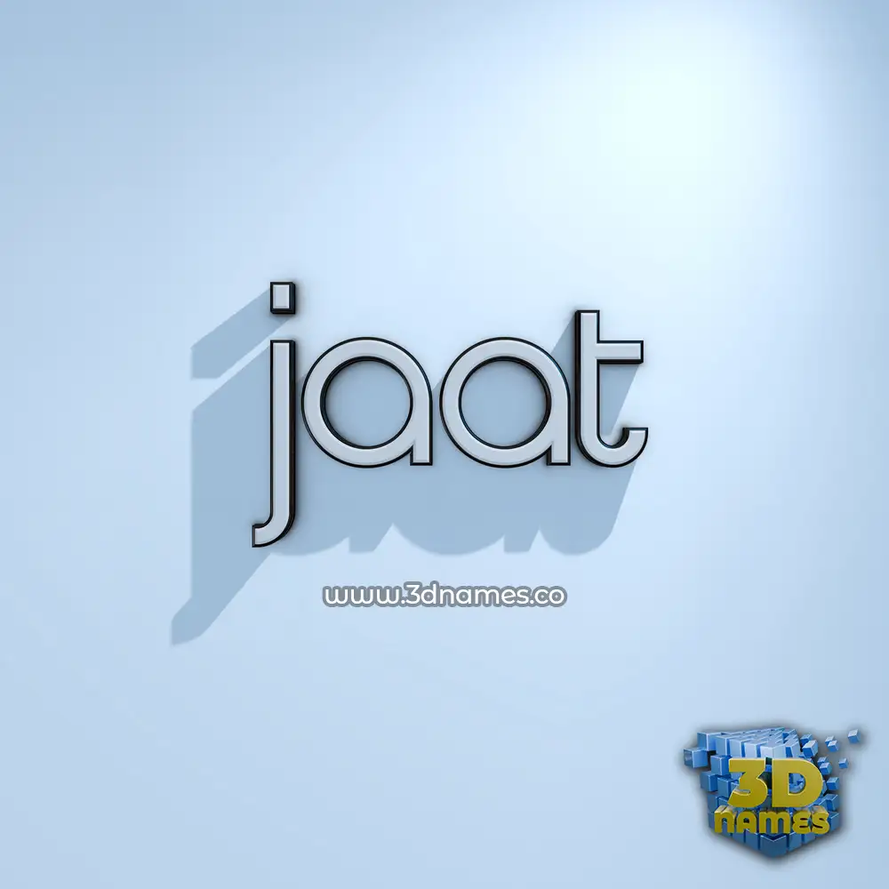 jaat in White Logo Cold style - 3D name wallpaper