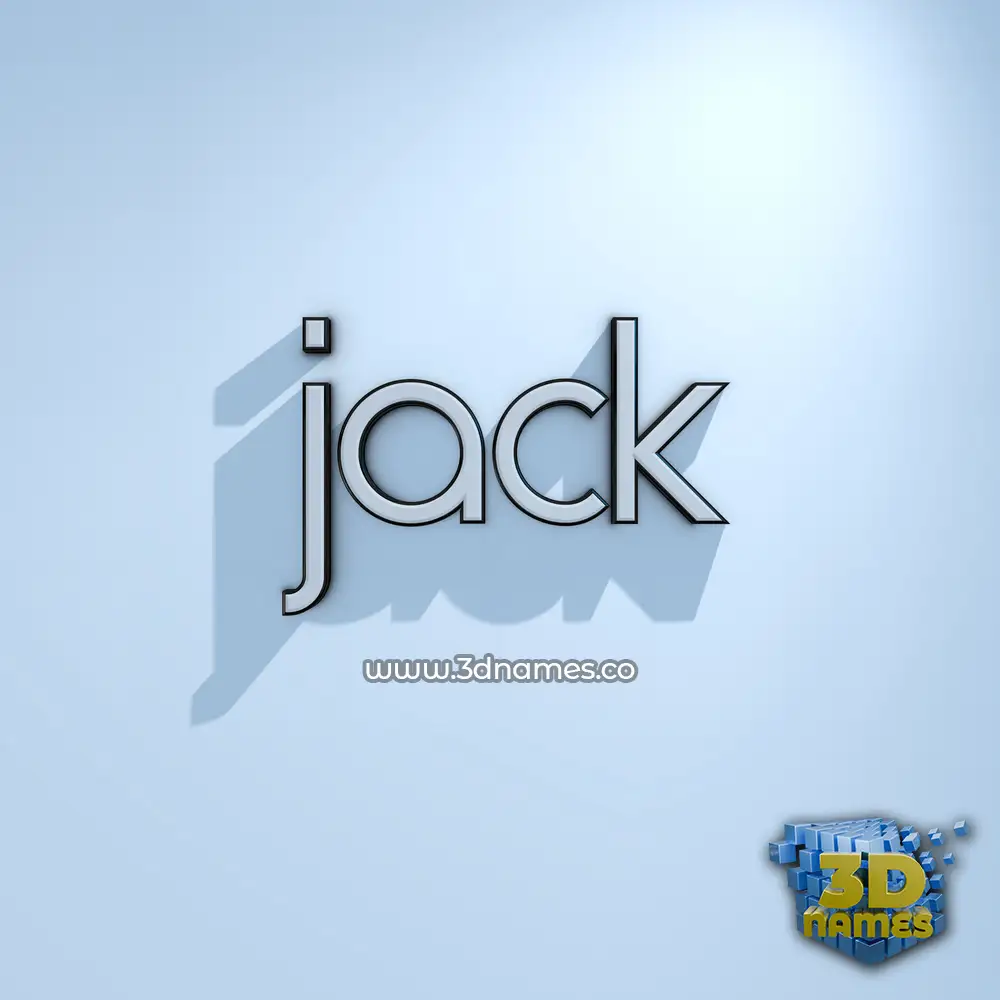 jack in White Logo Cold style - 3D name wallpaper