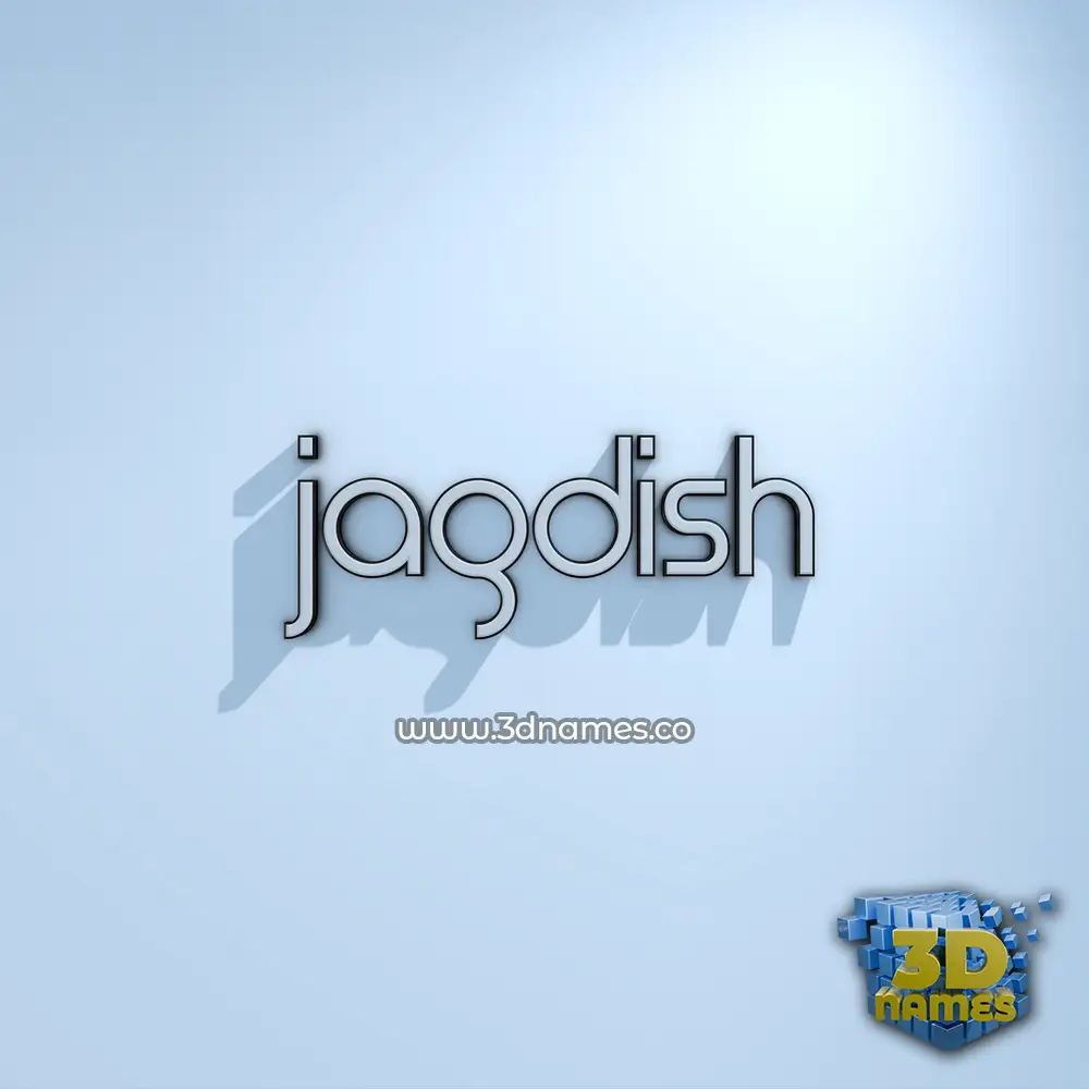 jagdish in White Logo Cold style - 3D name wallpaper