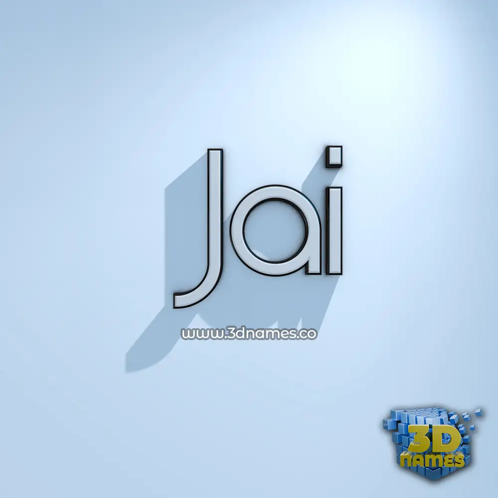 jai in White Logo Cold style - 3D name wallpaper