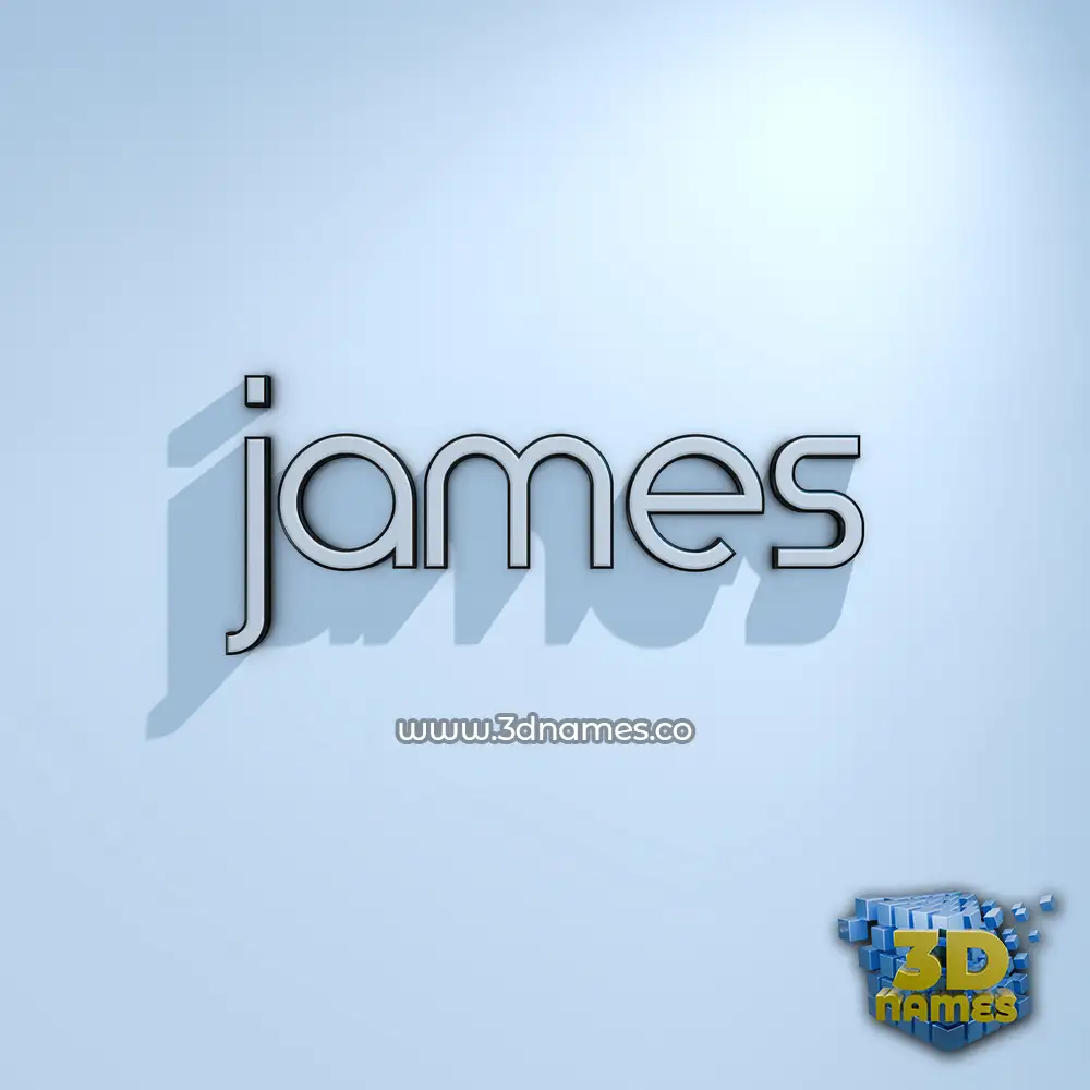 james in White Logo Cold style - 3D name wallpaper