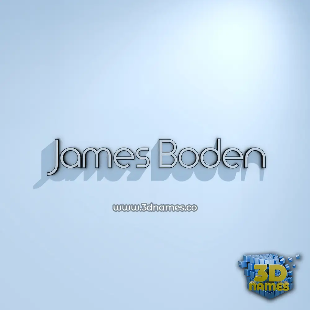james boden in White Logo Cold style - 3D name wallpaper