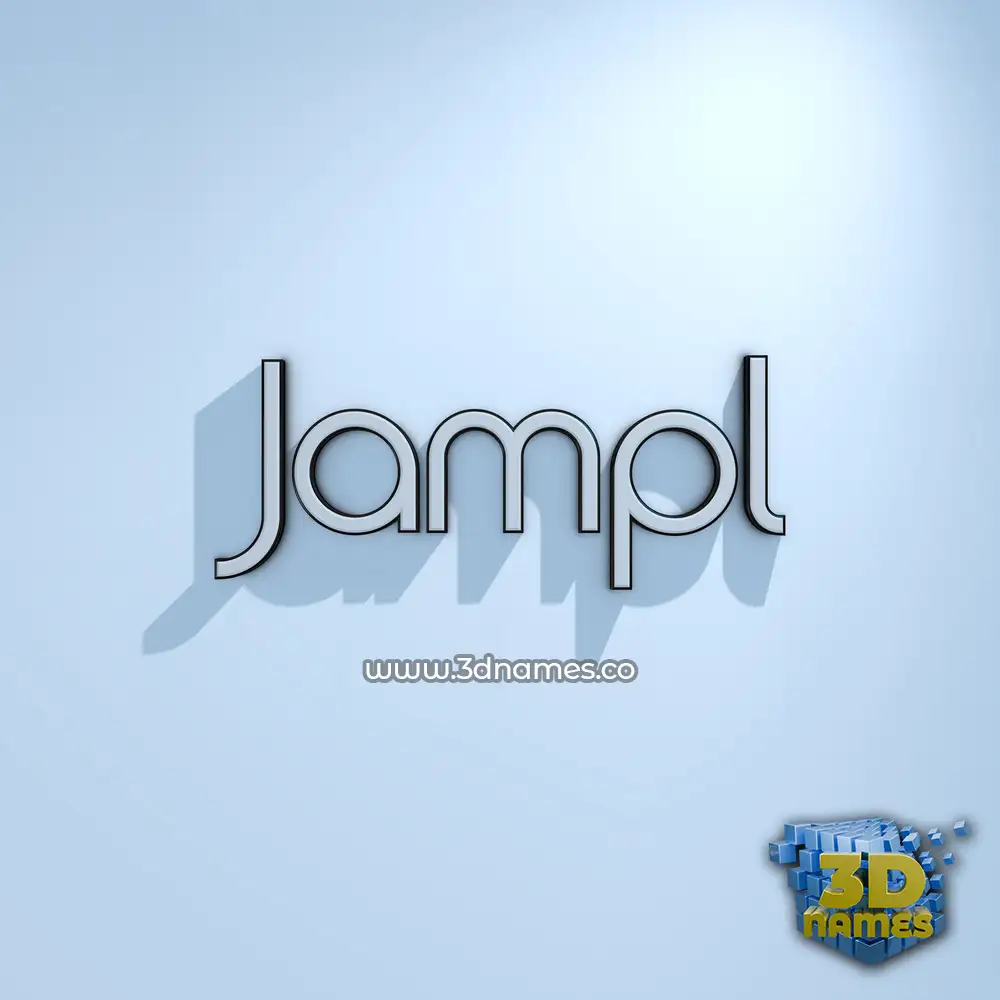 jampl in White Logo Cold style - 3D name wallpaper