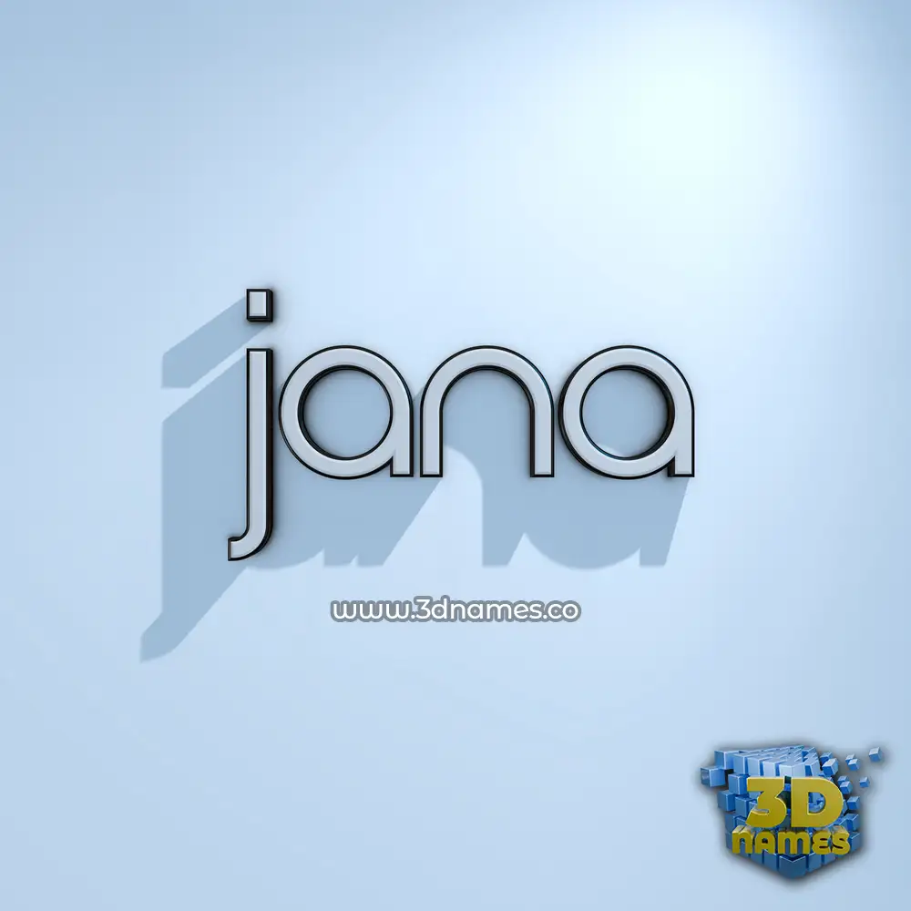 jana in White Logo Cold style - 3D name wallpaper