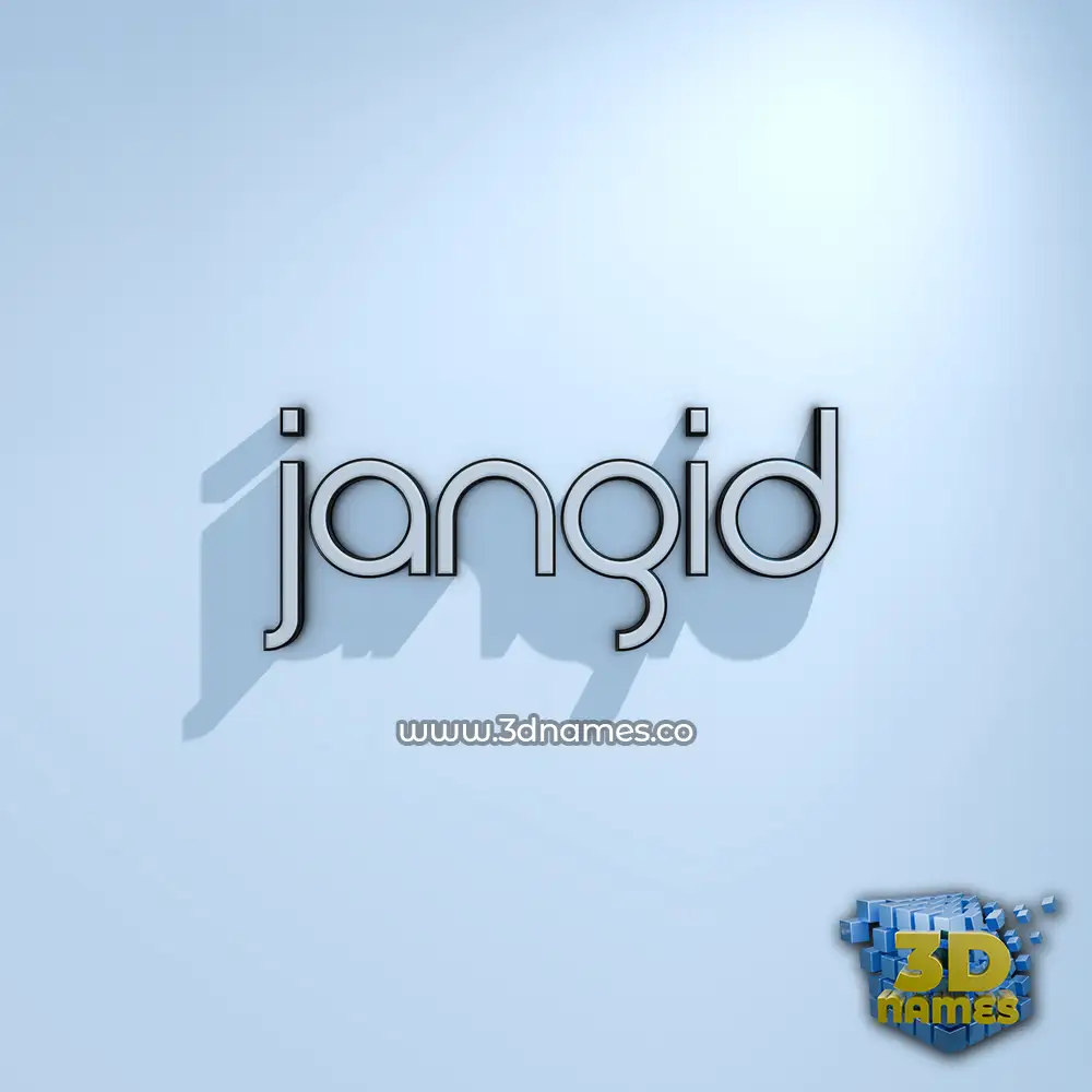 jangid in White Logo Cold style - 3D name wallpaper
