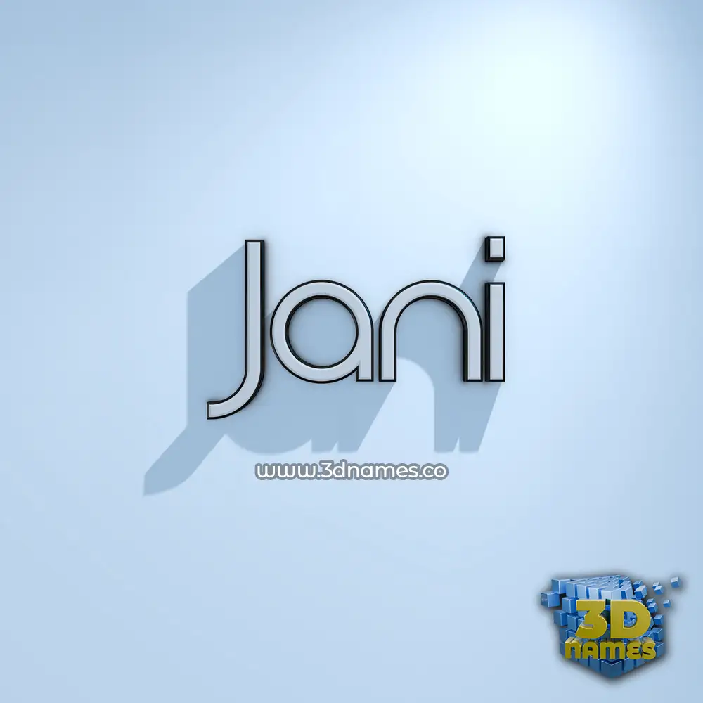 jani in White Logo Cold style - 3D name wallpaper