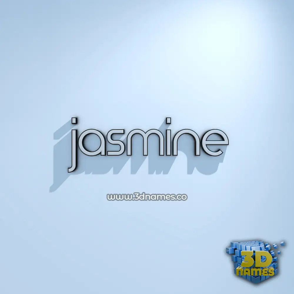 jasmine in White Logo Cold style - 3D name wallpaper